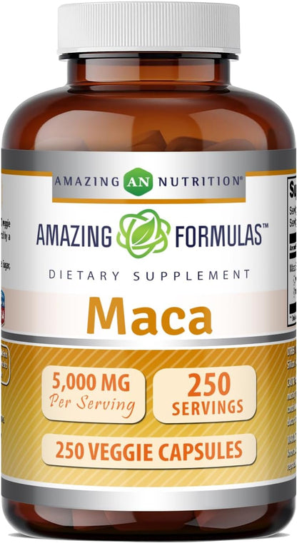 Amazing Formulae Maca 500mg Extract (10:1) – 250 Vegan Capsules