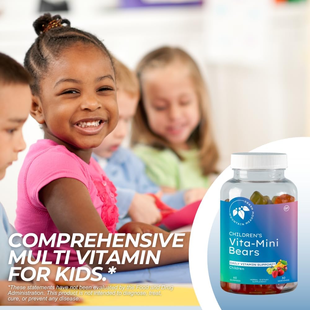 Vita-Mini Bears Children's Multivitamin Gummies – Sugar-Free, Non-GM, 60 Count - görsel 3