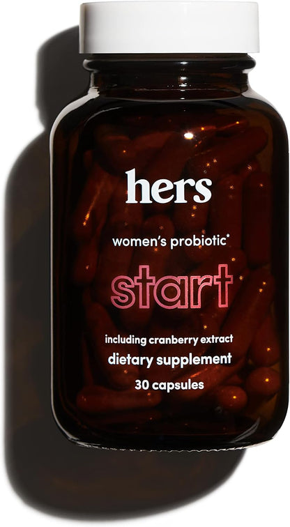 Hers Start Supplement - Women's Daily Multivitamin & Probiotic - Supports Healthy Gut, Immune System, Normal Energy Metabolism, Urinary Tract - Gluten-free, Non-GMO, Vegetarian - 30 Capsules