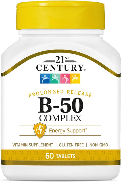 21st Century Complex B-50 Prolonged Release Tablets - 60 Tablets (Pack of 3)