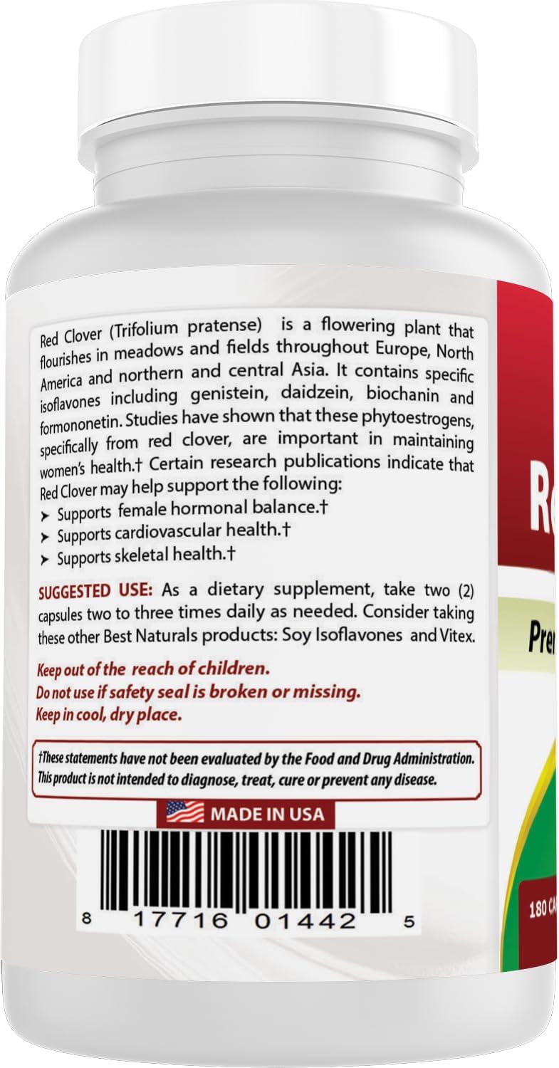 Best Naturals Red Clover 430 mg 180 Capsules - görsel 7
