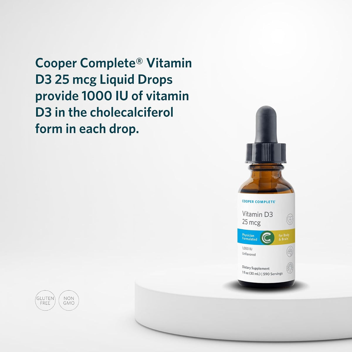 Cooper Complete Liquid Vitamin D3, 1000 IU, Cholecalciferol, 590 Drops - görsel 4