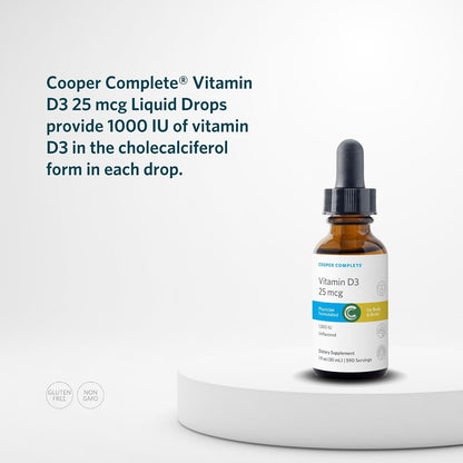 Cooper Complete Liquid Vitamin D3, 1000 IU, Cholecalciferol, 590 Drops