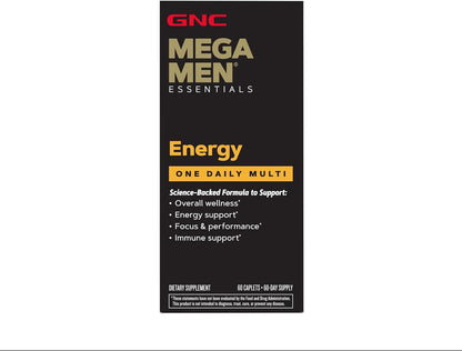 GNC Mega Men Multivitamin for Men | Energy and Metabolism | Once Daily