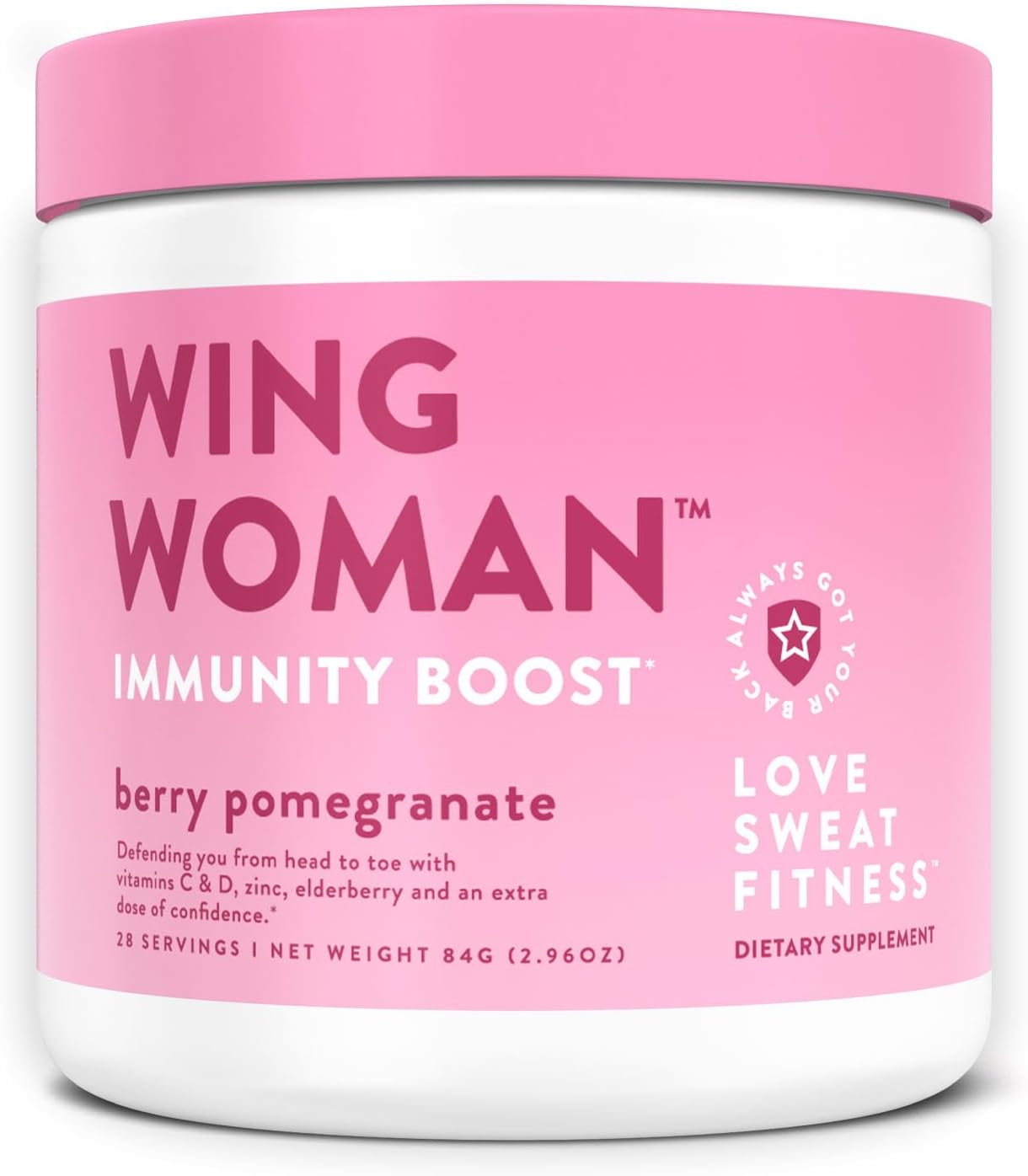 Love Sweat Fitness Immunity Support Supplement - Berry Pomegranate (28 Servings) - görsel 1