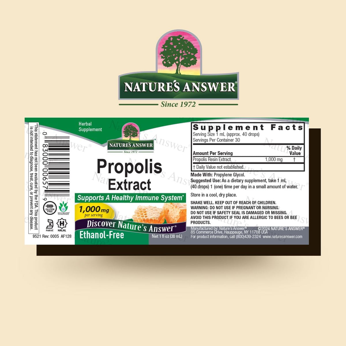 Nature's Answer Alcohol-Free Propolis Resin, 30 ml - görsel 3