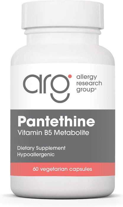 ARG Pantethine - 660 mg Vitamin B5 Metabolite - Hypoallergenic - 60 Capsules