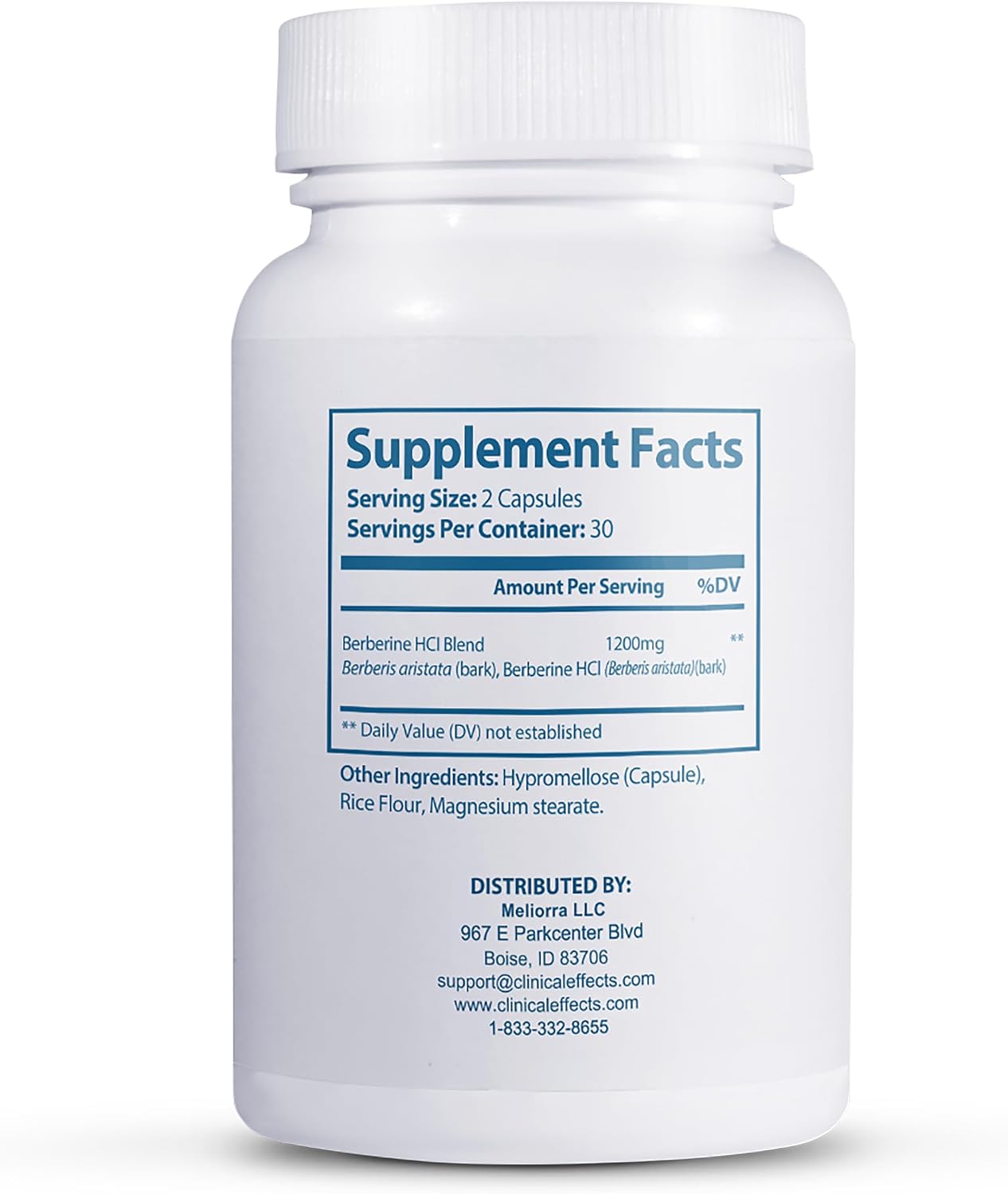 Clinical Effects Berberine HCL – Pure Berberine 1200mg – Liver Support – Vegan Supplement – 60 Vegan Capsules – Manufactured in the USA - görsel 2
