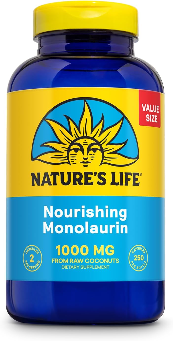 Nature's Life Monolaurin 1000 mg - Immune Support and Gut Health, 90 Vegetarian Capsules - görsel 7