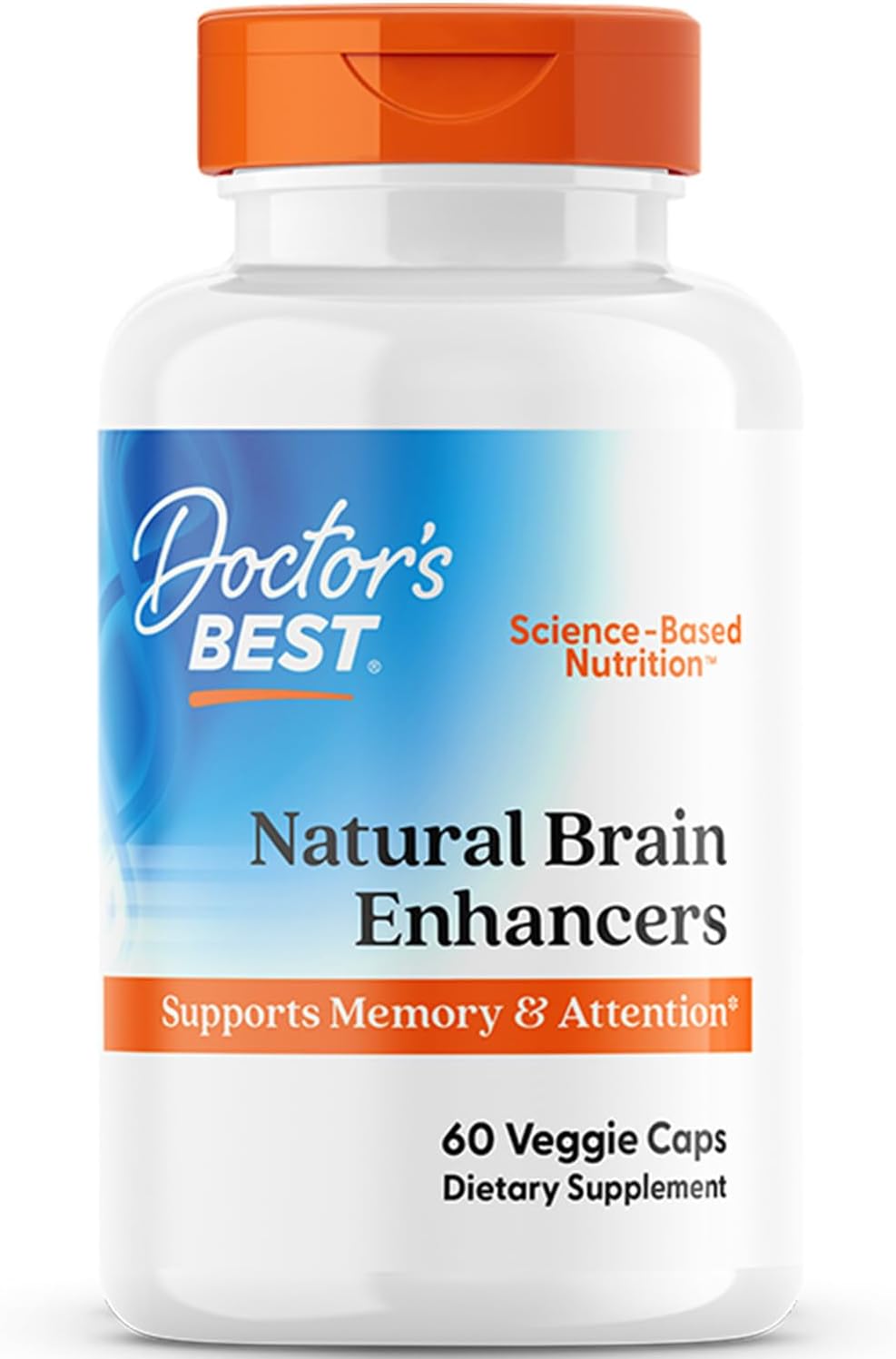 Doctor's Best Natural Brain Enhancers - Brain Health Supplement for Memory and Focus Support, PhosphatidylSerine, Alpha GPC, & Calcium, Gluten Free - 60 Veg Caps - görsel 1