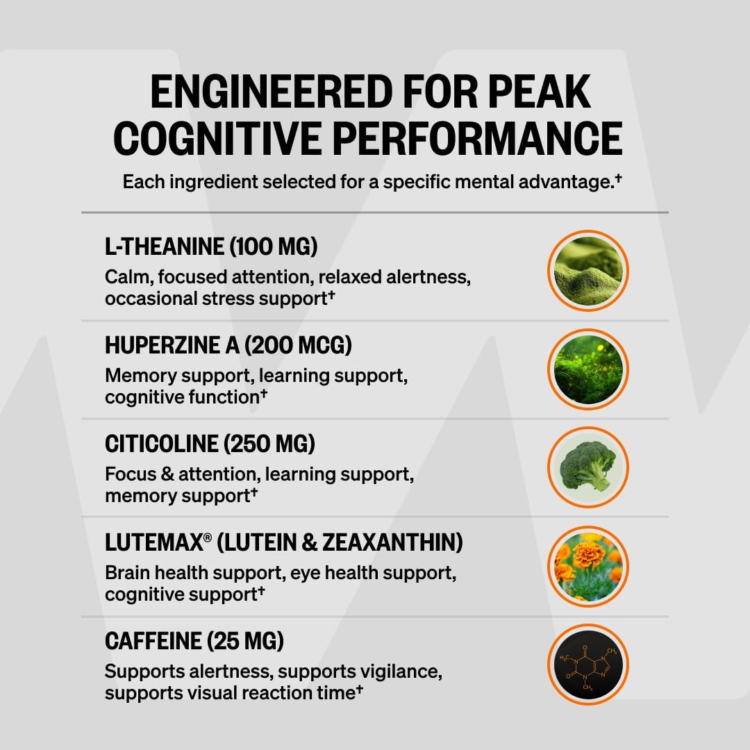 ONNIT Alpha Brain Black Label Capsules - Cognitive Support with Citicoline, Lion's Mane and Lutein (80 Capsules) - görsel 4