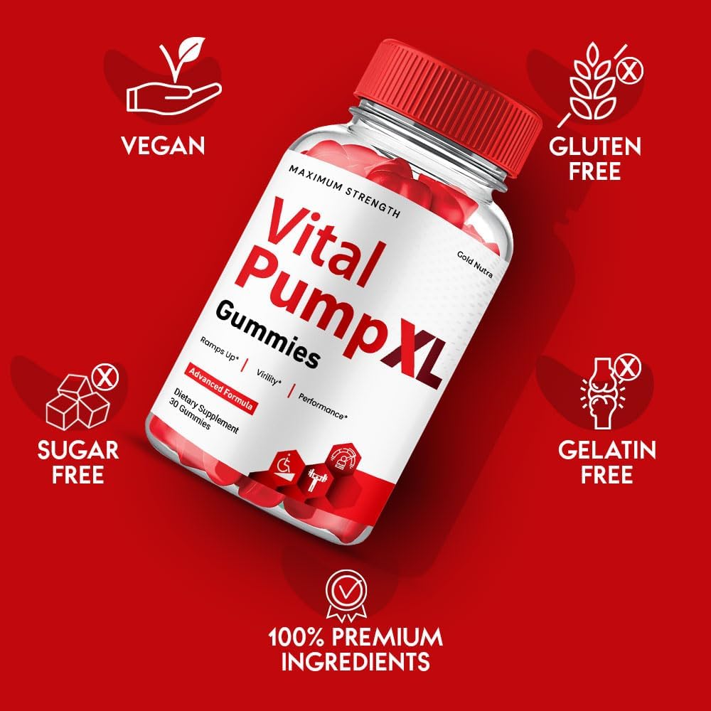 Gold Nutra Vital Pump XL Gummies - High Potency Max Performance Supplement (2 Pack) - görsel 4