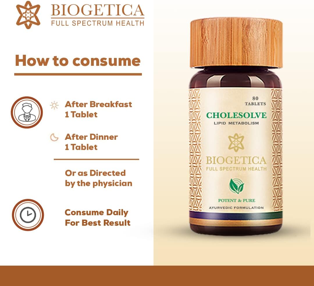 CholeSolve Ayurvedic Supplement to Support Cholesterol Levels for Men and Women Energy Booster (Lipid Metabosilm Care) - 80 Tablets - görsel 4