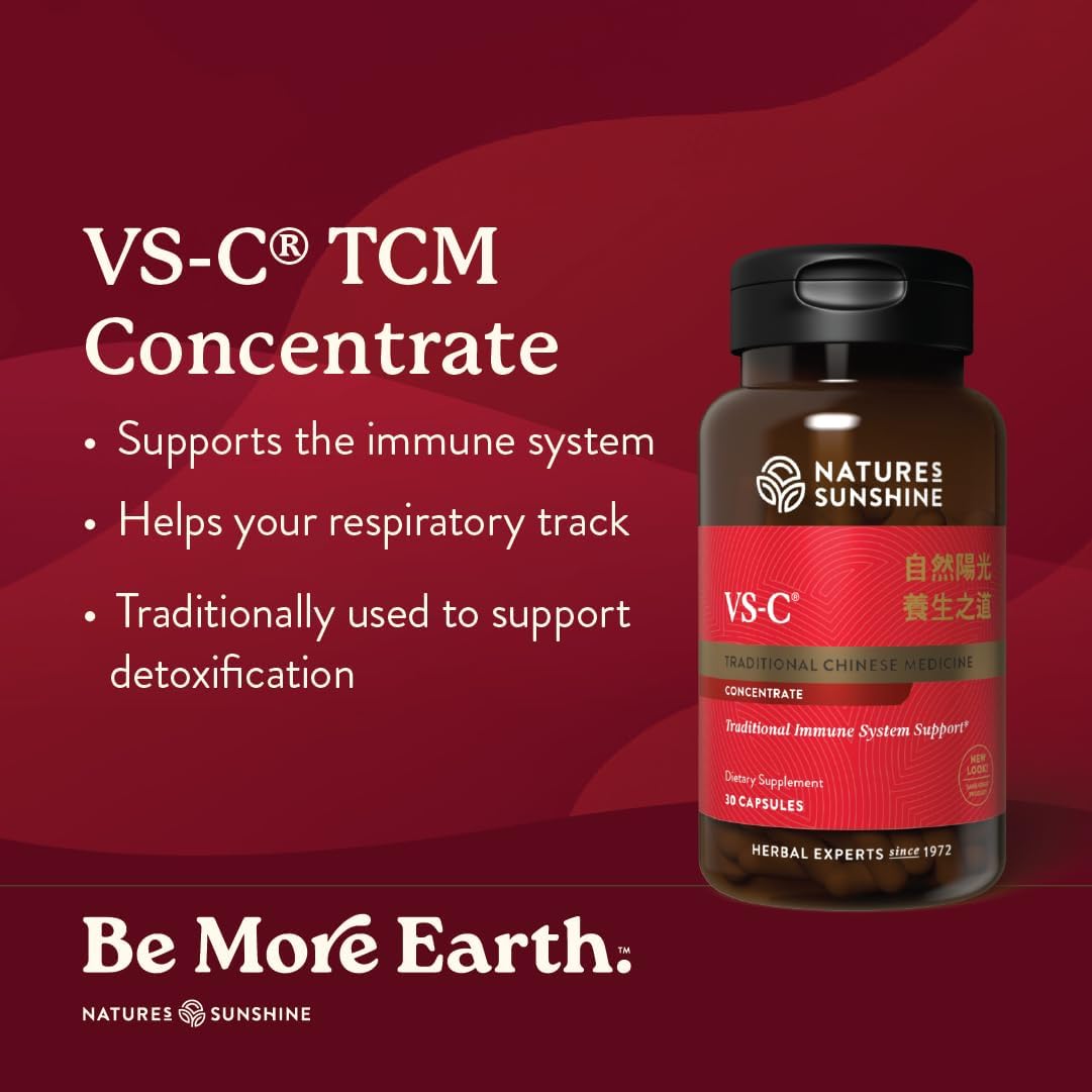 Nature's Sunshine VS-C TCM Concentrate – Traditional Immune & Respiratory Support, 10-Herb Chinese Formula, 30 Vegcaps - görsel 2