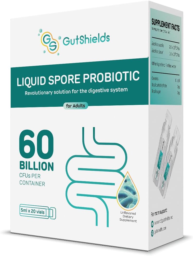 Gut Shields Liquid Spore Probiotic for Women and Men – Digestive and Immune Support - görsel 1