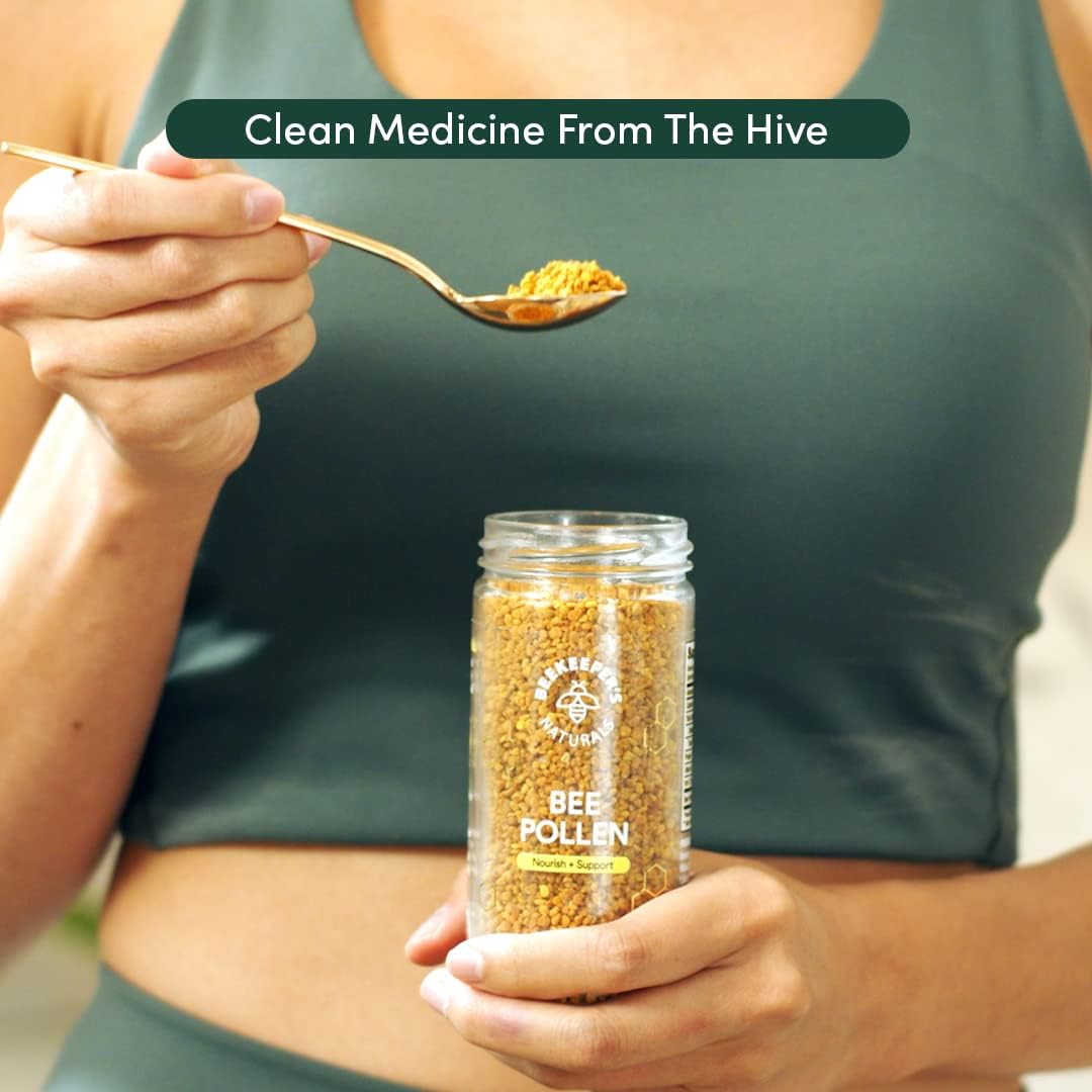 Beekeeper's Naturals - 100% Raw Bee Pollen Granules, Naturally Preserved Enzymes, Source of Vitamin B, Minerals, Amino Acids & Protein - Paleo & Keto Friendly, Gluten-free (5.2 oz) - görsel 5