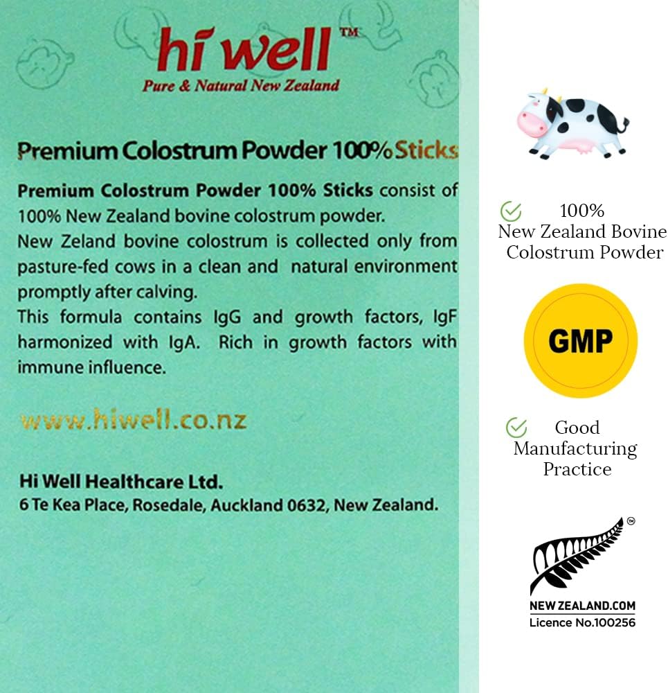 Hi Well Premium Grass-Fed Colostrum Powder, 60g (2g x 30 Sticks) - görsel 6