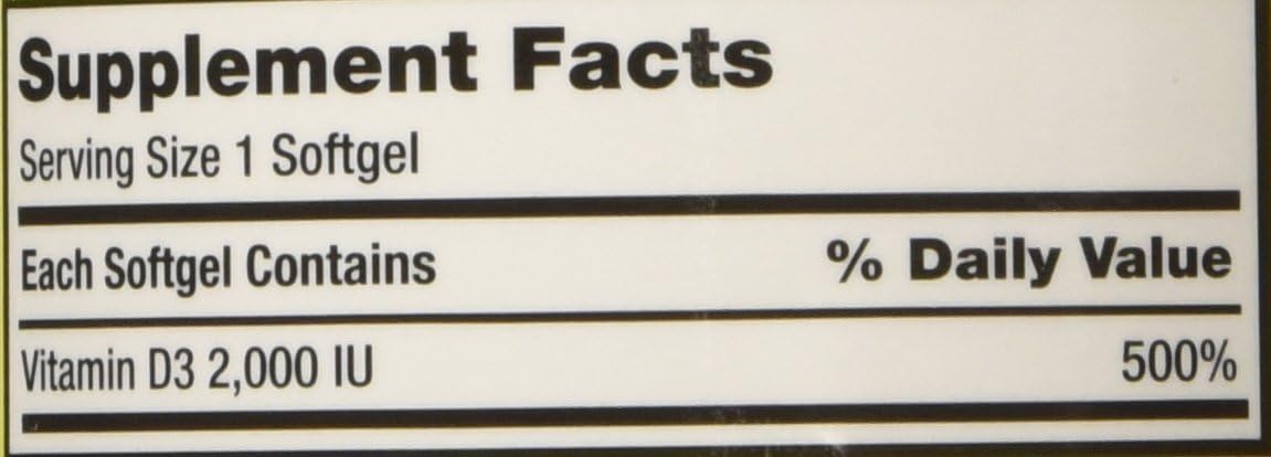 Kirkland Signature Extra Strength Vitamin D3 2000 IU, 600 Softgels (3-Pack) - görsel 5