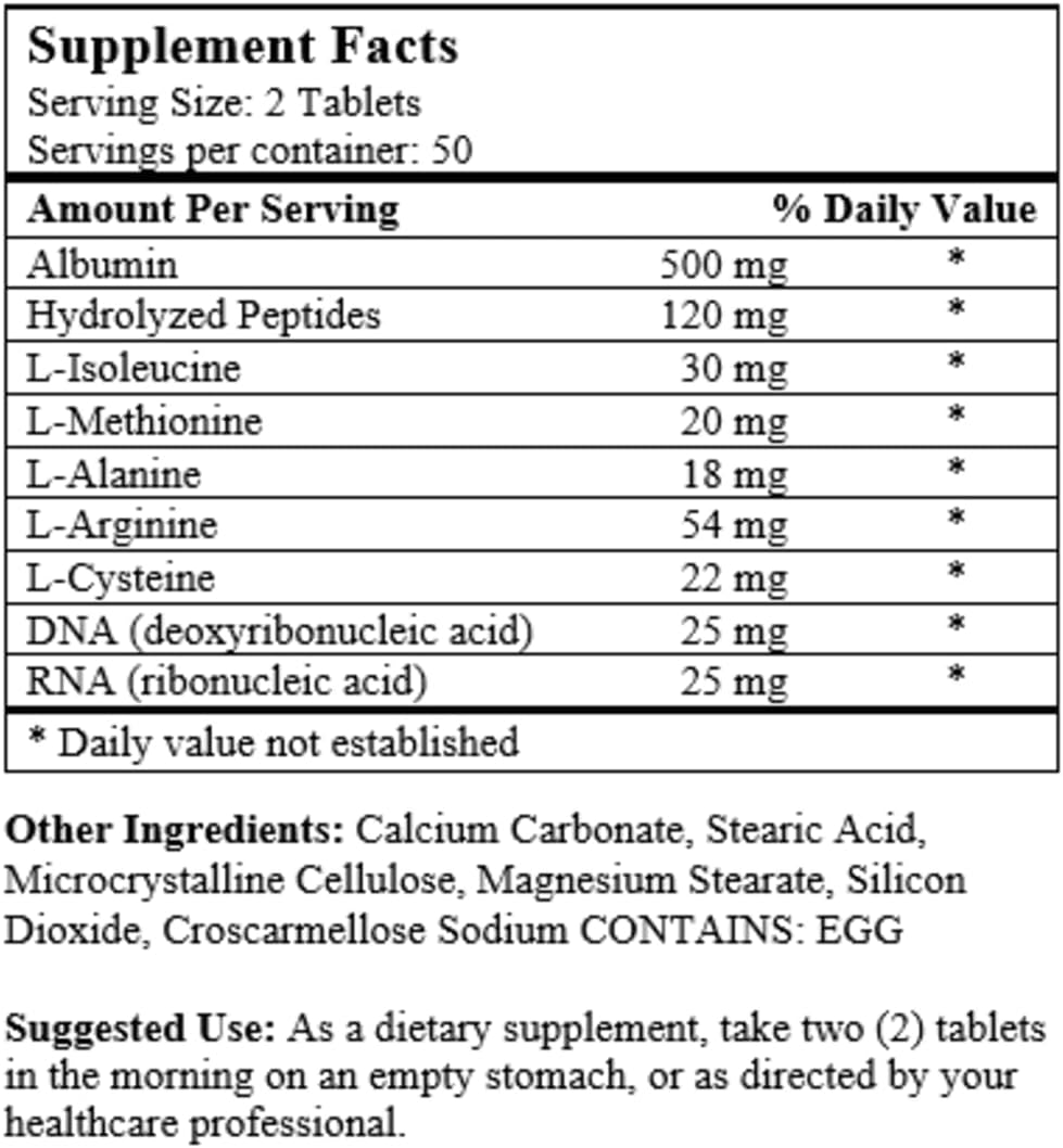 Nu-Health Super Albumin Hydrolysed Protein & Amino Tablets, Tissue Repair - görsel 7