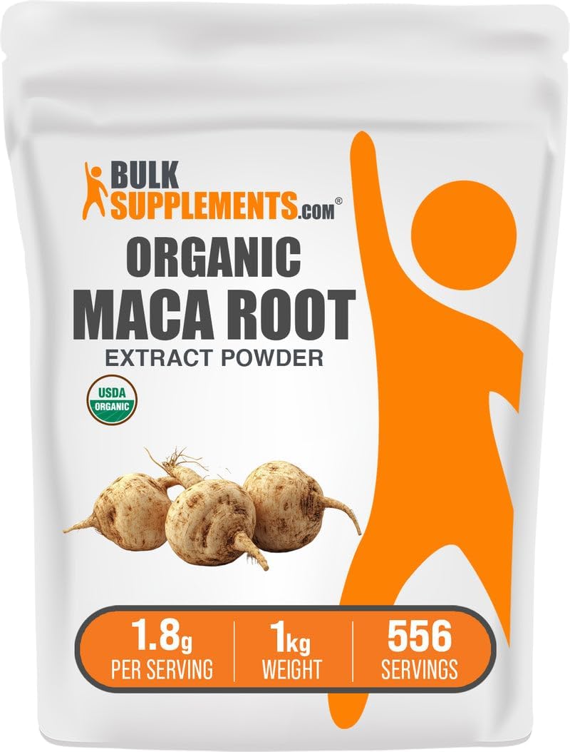 BulkSupplements.com Organic Maca Root Extract Powder – Vegan & Gluten-Free, 250g - görsel 6