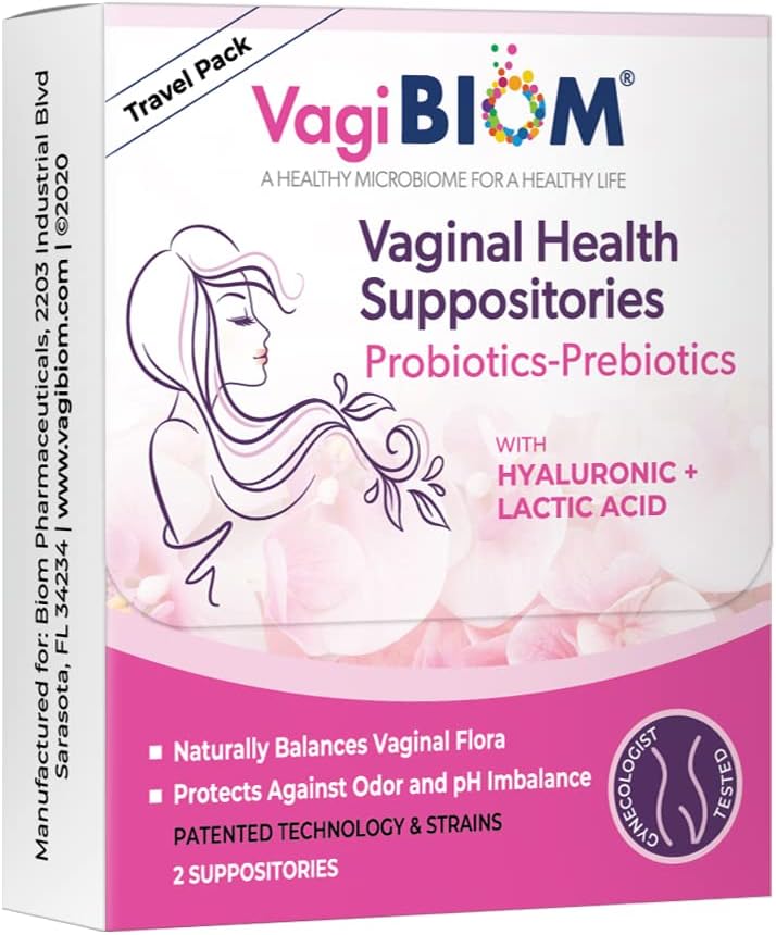 VagiBiom Probiotic Suppository Handy Travel Pack - 2 Suppositories - görsel 1