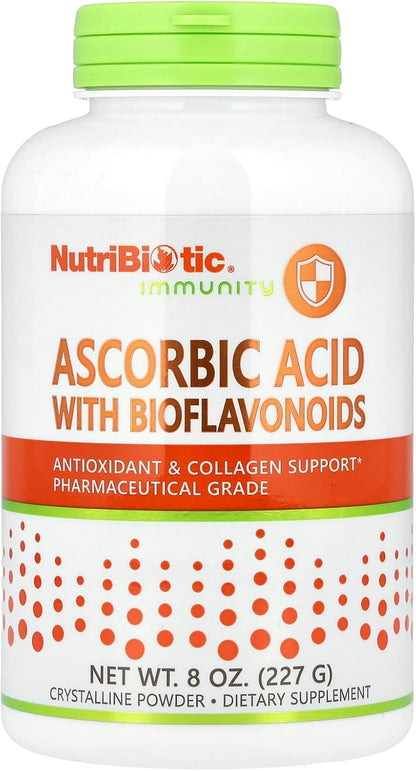 NutriBiotic Ascorbic Acid Powder with Bioflavonoids, 227g