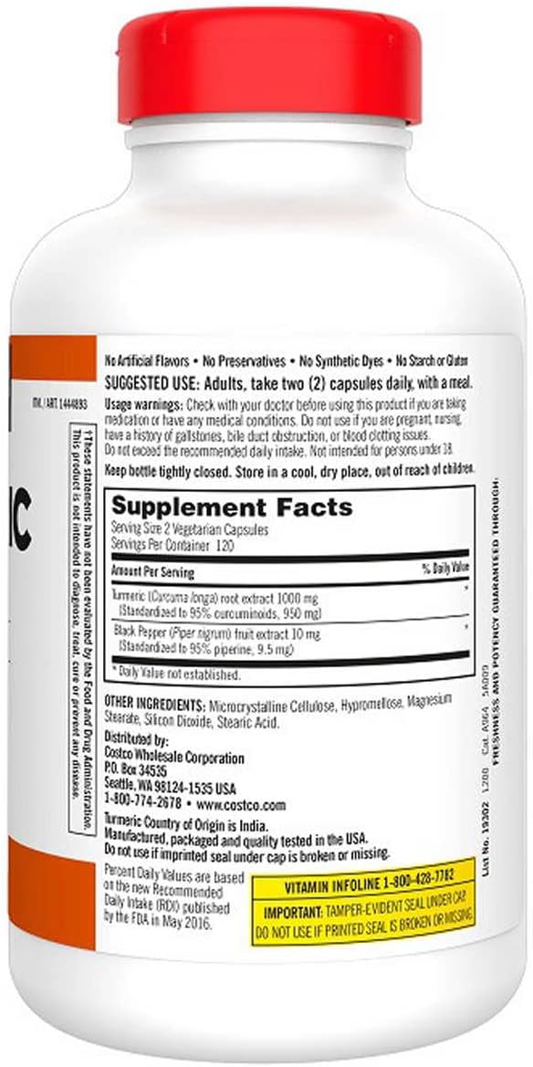 Just Grown Turmeric 1000 mg, 240 Capsules - görsel 4