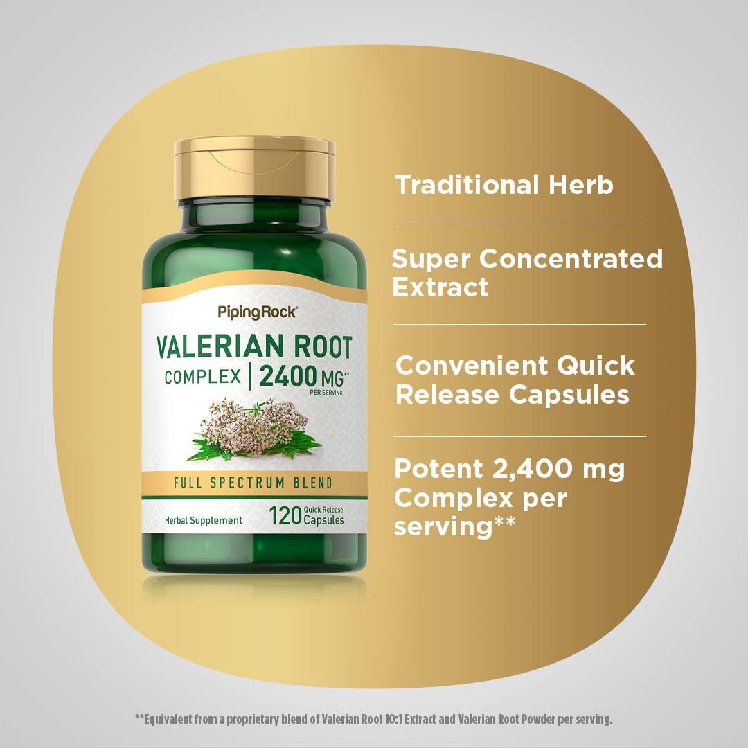 Piping Rock Valerian Root Capsules, 120 Count | Super-Concentrated Extract Supplement - görsel 4