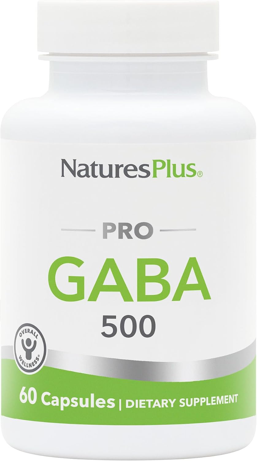 NaturesPlus PRO GABA 500 mg - 60 Capsules - görsel 1