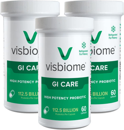 Visbiome GI Care - High Potency Probiotic - 112.5 Billion CFU - 180 Capsules