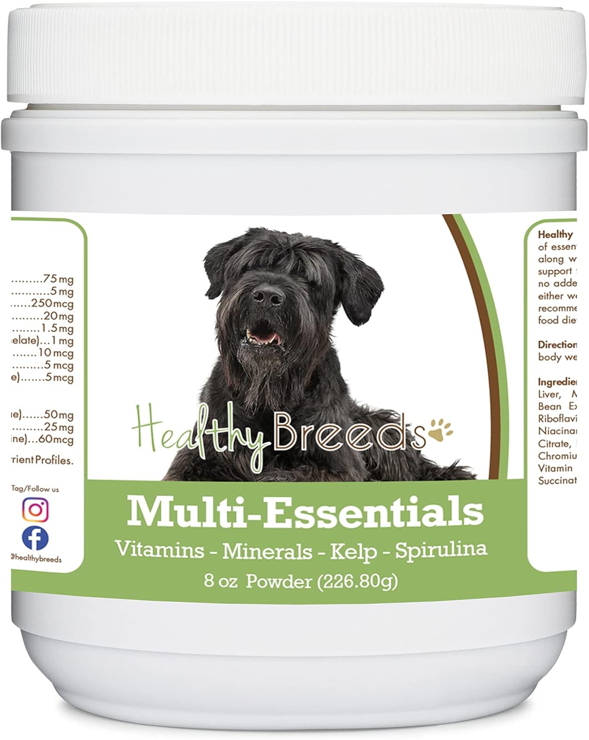 Healthy Breeds Black Russian Terrier Multi-Essentials Powder for Dogs - an Ideal Supplement of Vitamins, Minerals & Antioxidants for Your Dog - 227 g - görsel 1