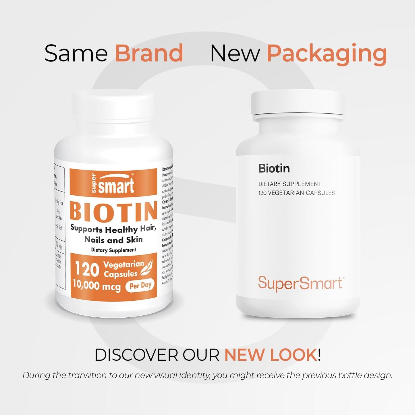 Supersmart Biotin 10,000mcg - High Potency Vitamin B7 Supplement - 120 Vegetarian Capsules - görsel 2