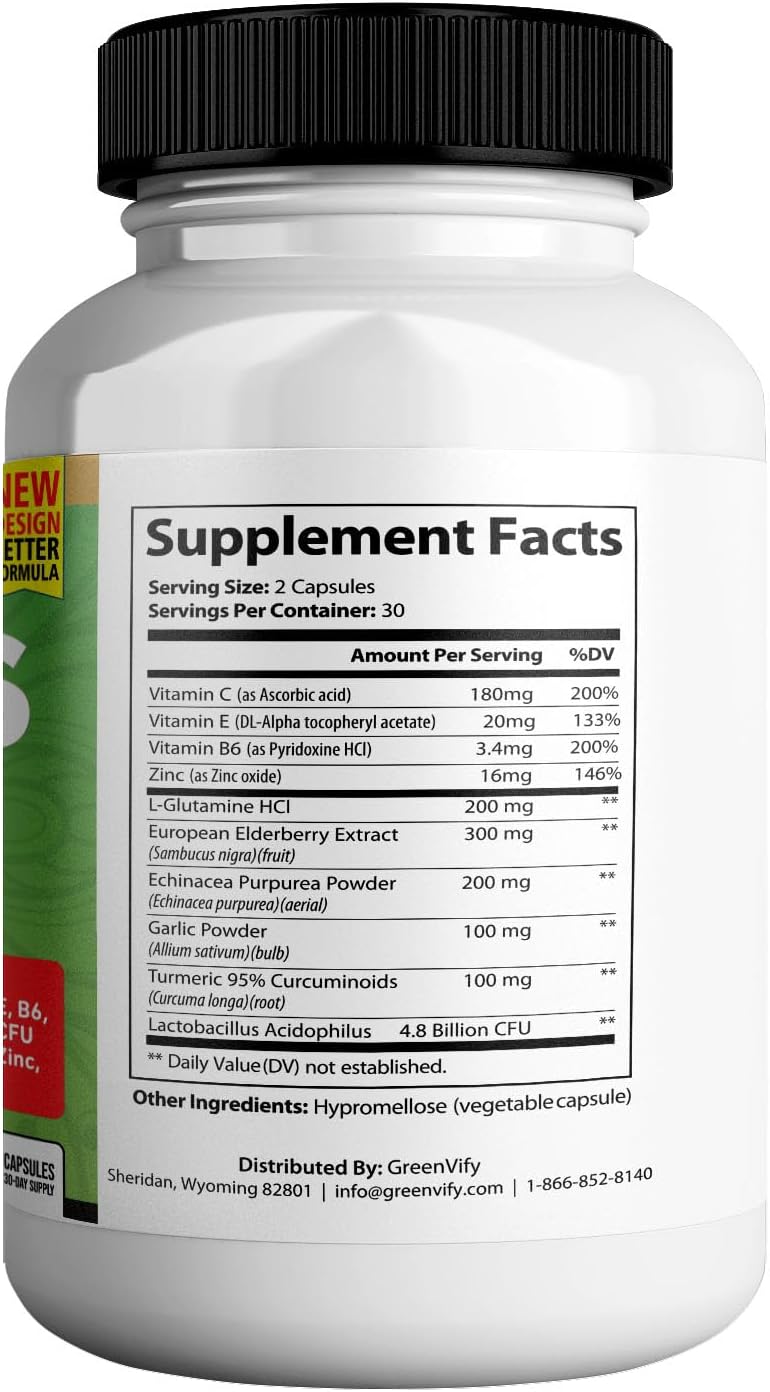 Tonic Greens Max, Extra Strength Immune Support Supplement, 60 Capsules, with Elderberry, Turmeric, Probiotics - görsel 2