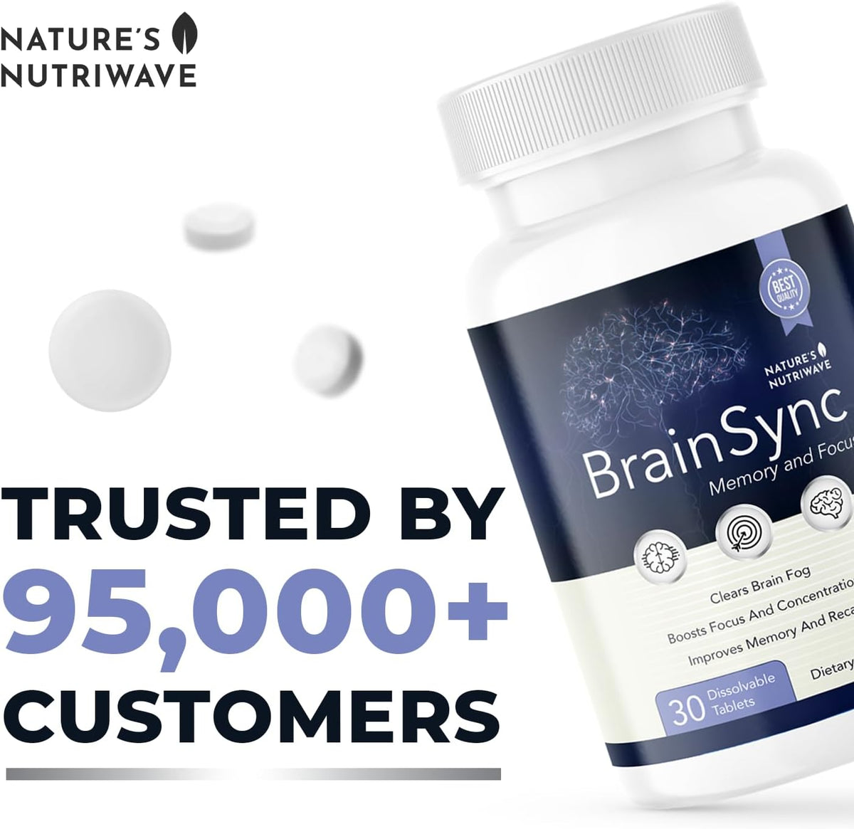 BrainSync Probiotic Tablets, 3.6 Billion CFU – 30 Tablets, 1 Month Supply - görsel 3