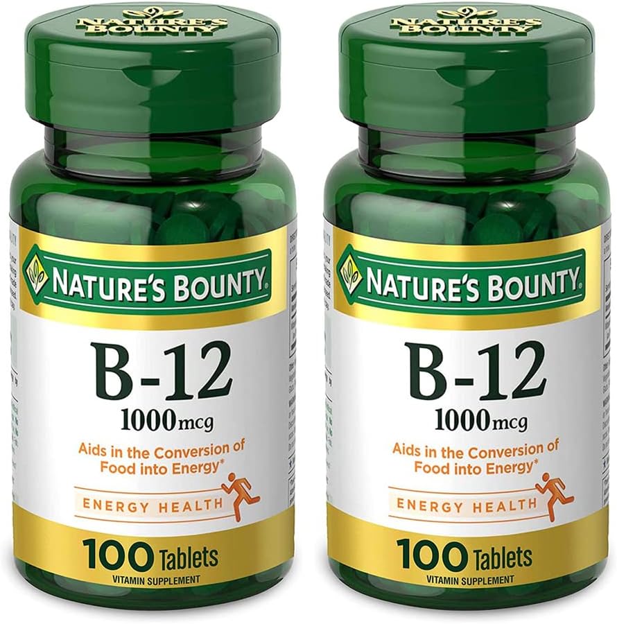 Nature's Bounty Vitamin B12 1000mcg, 200 Coated Tablets - görsel 1