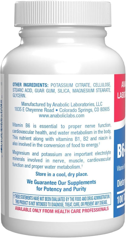 Anabolic Laboratories Calcium & Magnesium B6 Supplement - 50mg Vitamin B6 Complex