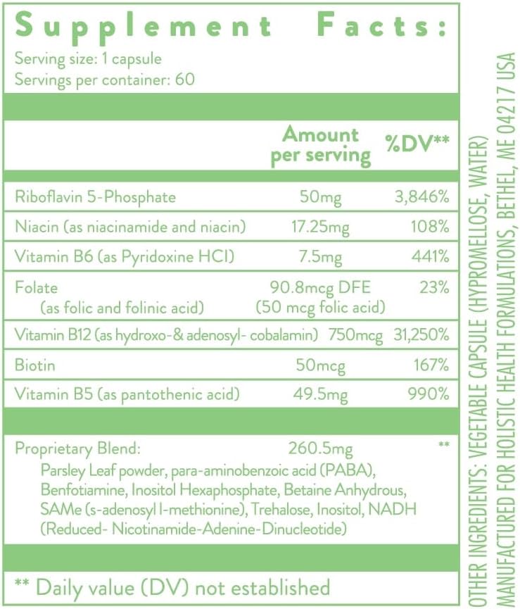 Holistic Health Ultimate B™ Complex 60 Capsules - görsel 3