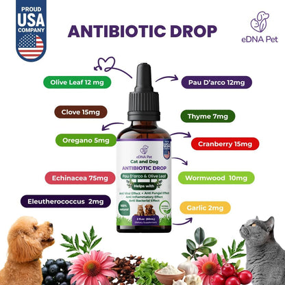 Edna Home Herbal Supplements for Dogs & Cats - Cranberry Respiratory Support Drops, 60ml