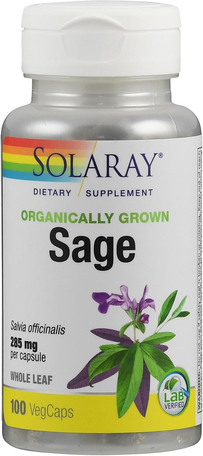 Solaray Sage Leaves Supplement - 570 mg, 100 Veg Caps - görsel 4