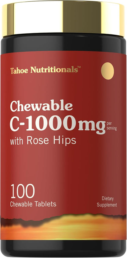 Carlyle Vitamin C Chewables | 1000mg | 100 Tablets | Natural Orange Flavour