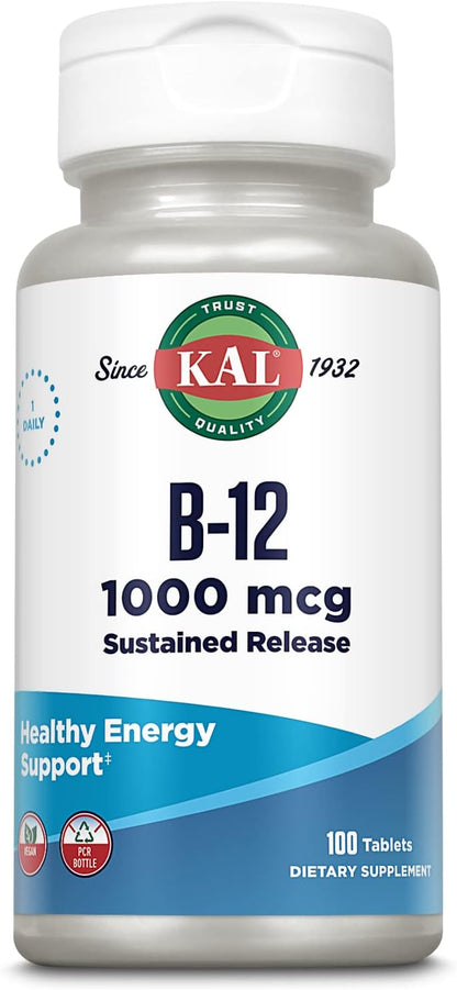 KAL Vitamin B12 Methylcobalamin Lozenges 1000mcg
