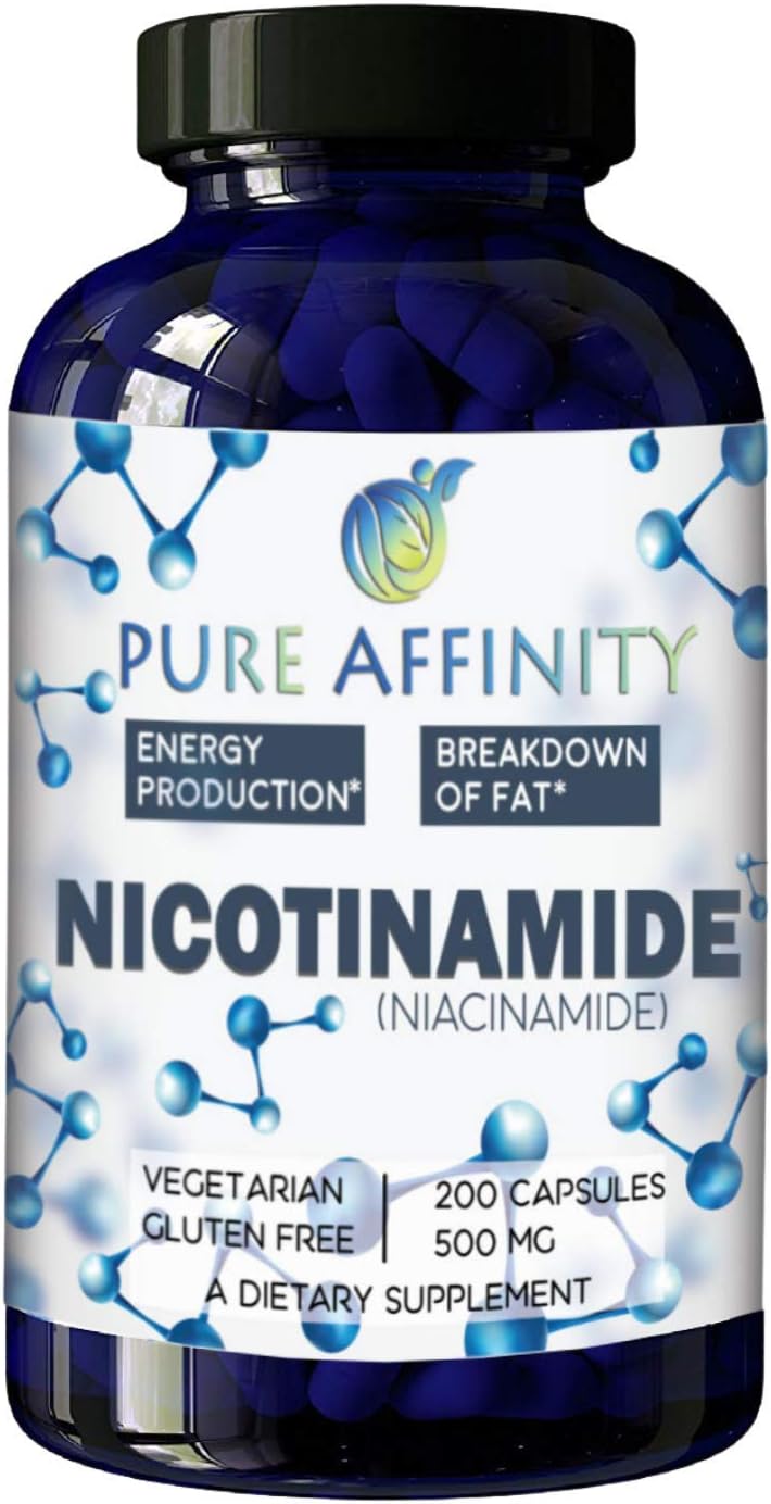 Pure Affinity B3 Nicotinamide 500 mg – Flush-Free Niacin (200 Capsules) - görsel 1