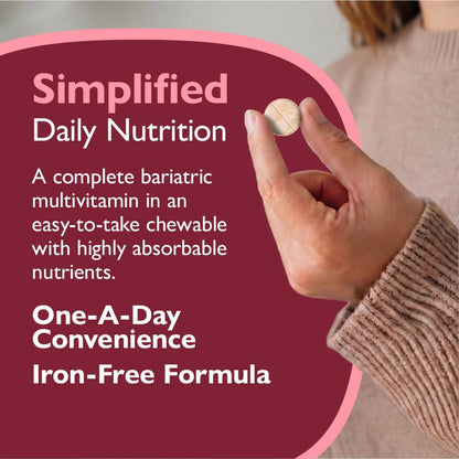 Celebrate Vitamins CelebrateONE Chewables, Iron-Free Bariatric Multivitamin, Strawberry Creme, 30 Tablets – Image 7