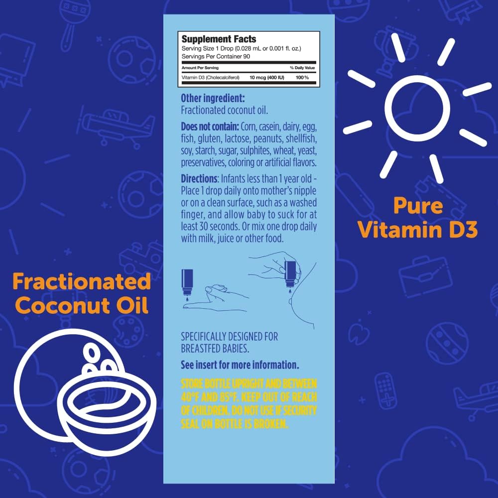 Ddrops Vitamin D Baby Drops - 400 IU, 90 Drops - görsel 2