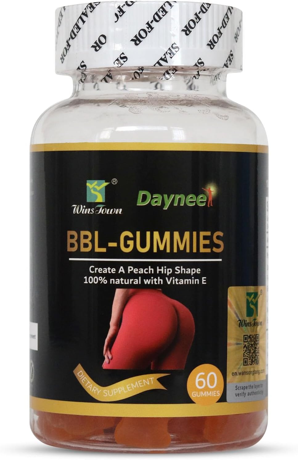 Wins Town BBL Breast Curve Gummies, 60 Count | Butt & Breast Enhancement Food Supplement - görsel 9