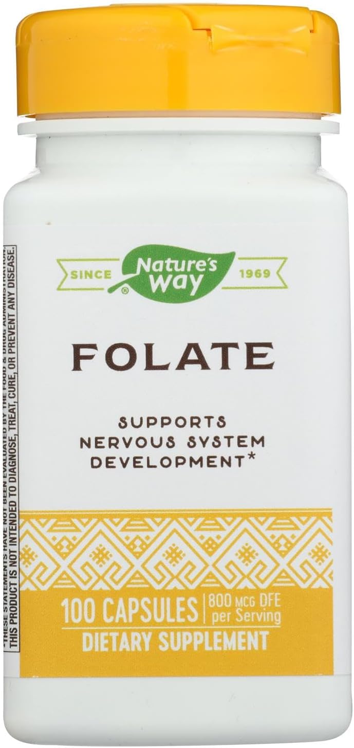 Nature's Way Folic Acid, 800 µg, 100 Capsules - görsel 1