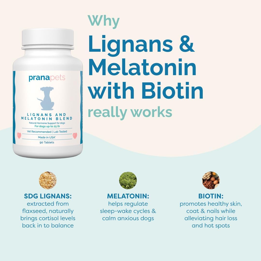PranaPets Lignans & Melatonin with Biotin Blend for Dogs (up to 11 kg) - görsel 6