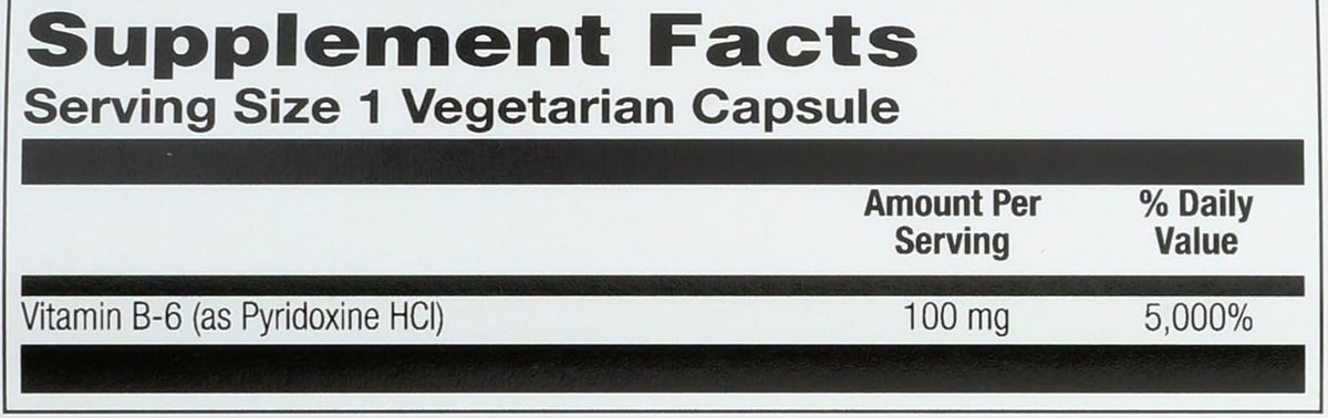 Solaray Vitamin B6 100mg Timed Release Capsules - görsel 3