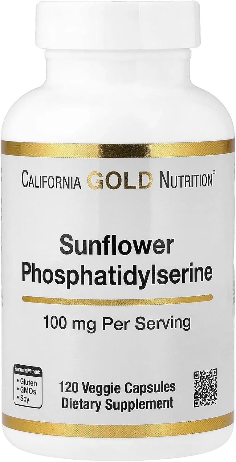 California Gold Nutrition Sunflower Phosphatidylserine, 100 mg, 120 Vegetable Capsules - görsel 1