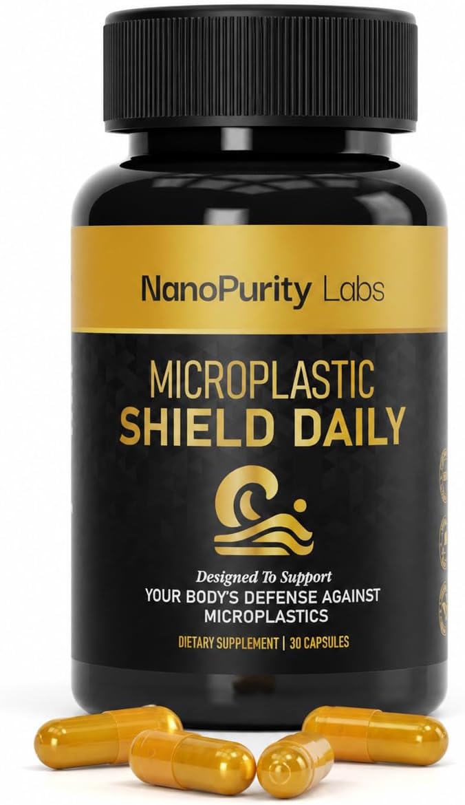 Microplastic Shield Daily - Daily Wellness Support with Chlorella, Lycopene & Citric Acid - Vegan, Non-GMO - 30 Capsules - görsel 1